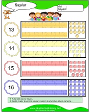 okul öncesi 1 sayısı çizgi çalışması